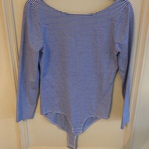 New, never worn J Crew striped body suit (M)